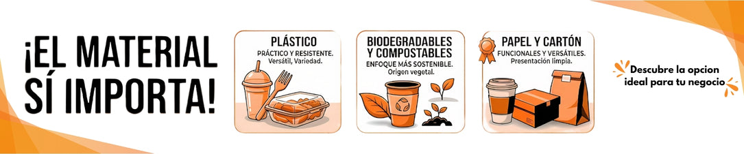 🥤 El material sí importa: conoce tus desechables